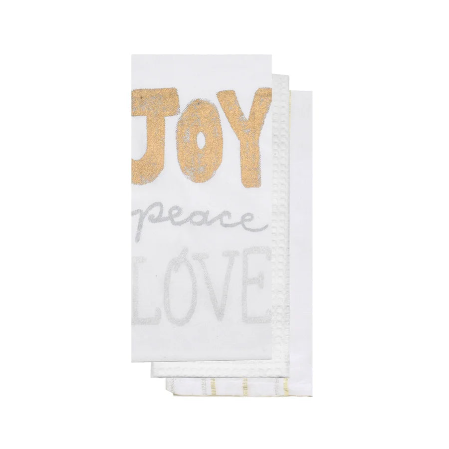 Joy Peace Love Tea Towel Set of 3