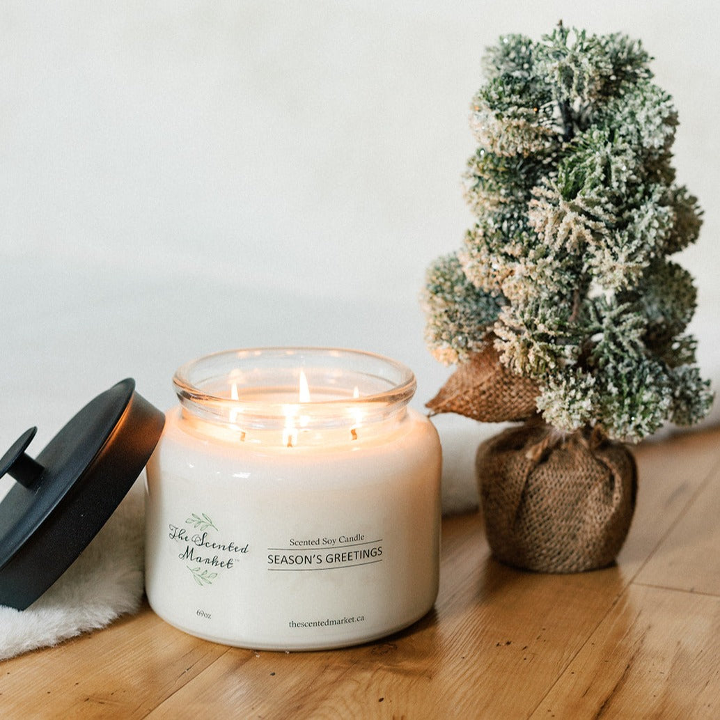 4 Wick Winter Collection Soy Wax Candle – Seasons Greetings - The Scented Market Candles