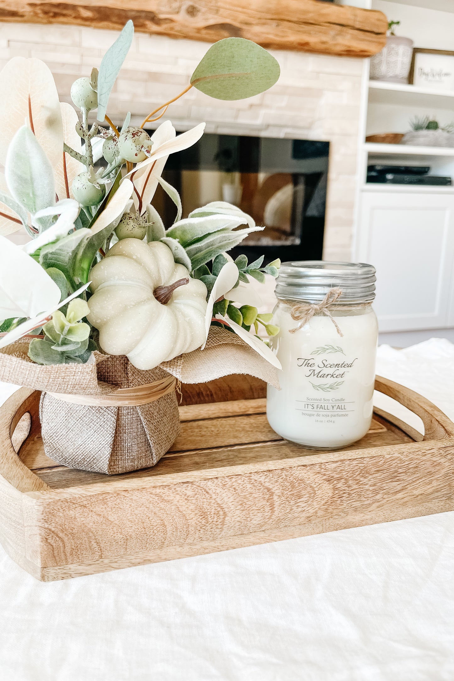 Small Rectangle Wooden Tray with Handles