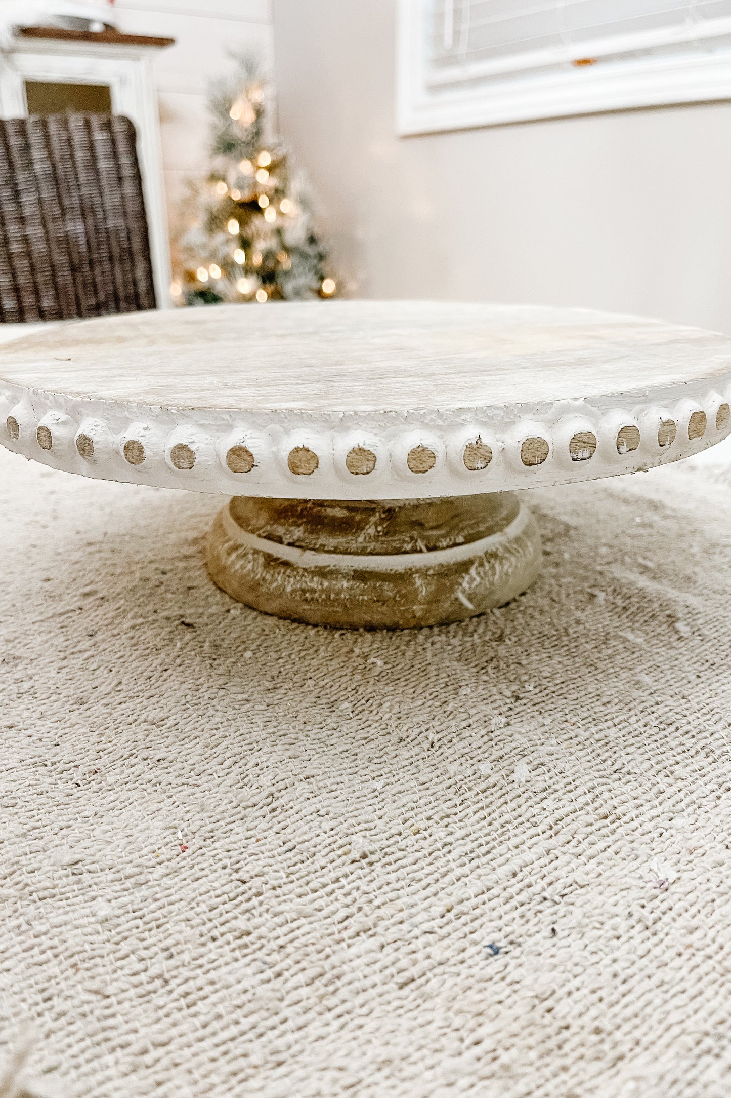 Circular Beaded Candle Stand - Large