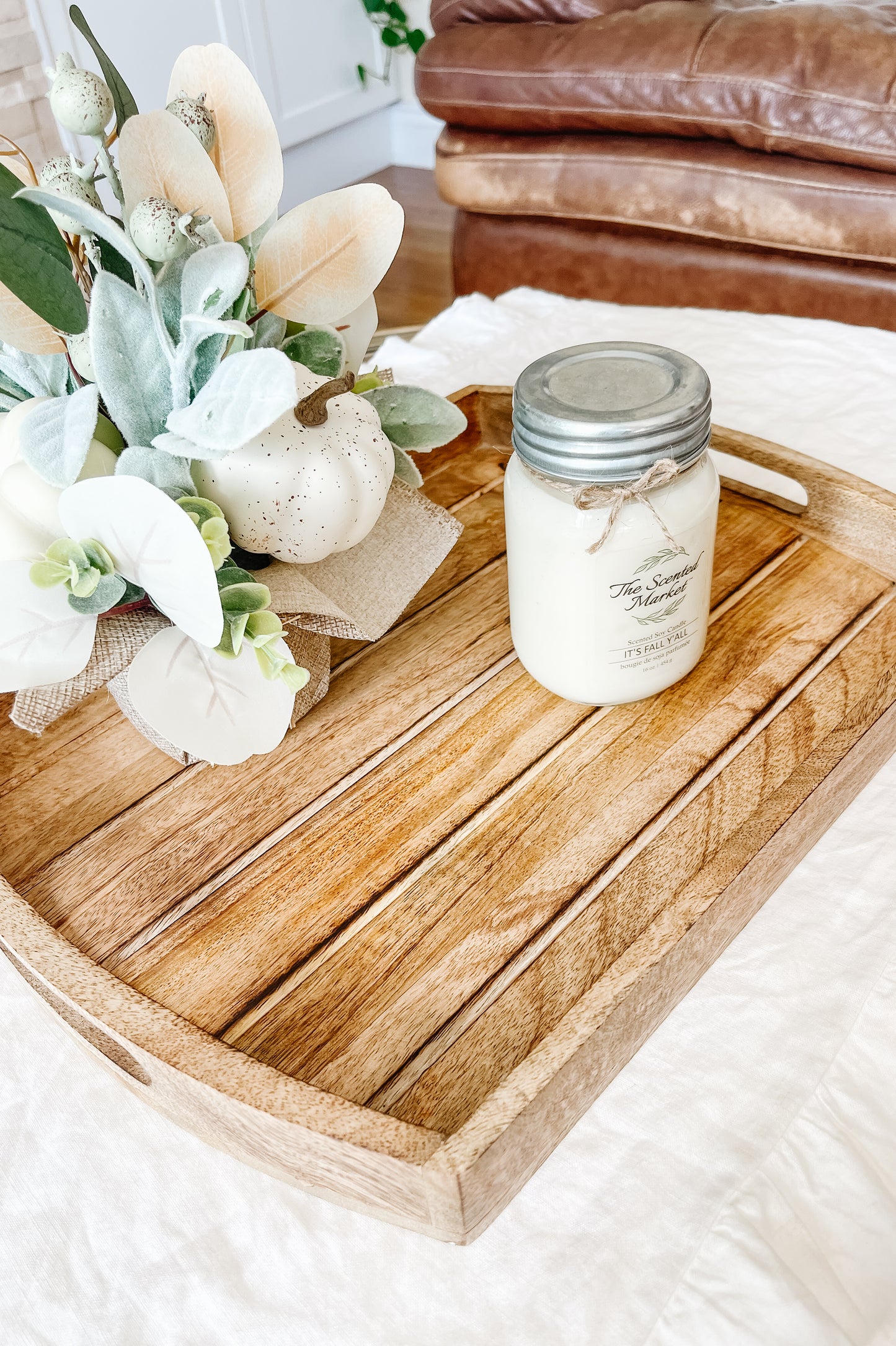 Medium Rectangle Wooden Tray with Handles