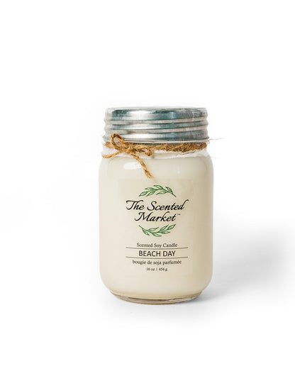 A picture of Beach Day Scented Soy Candle 16 oz