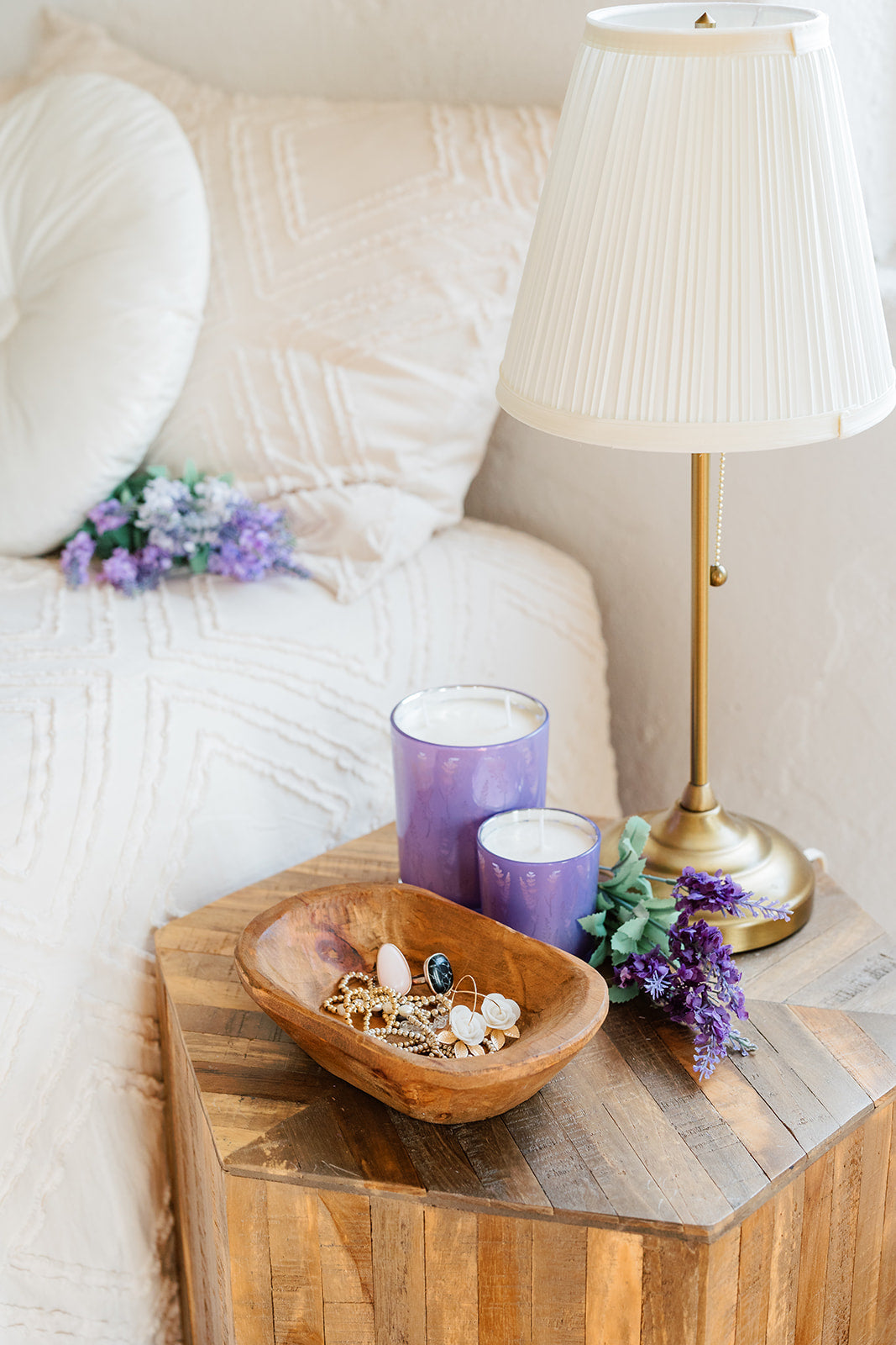 Brown Wood Circle Decorative Dough Bowl