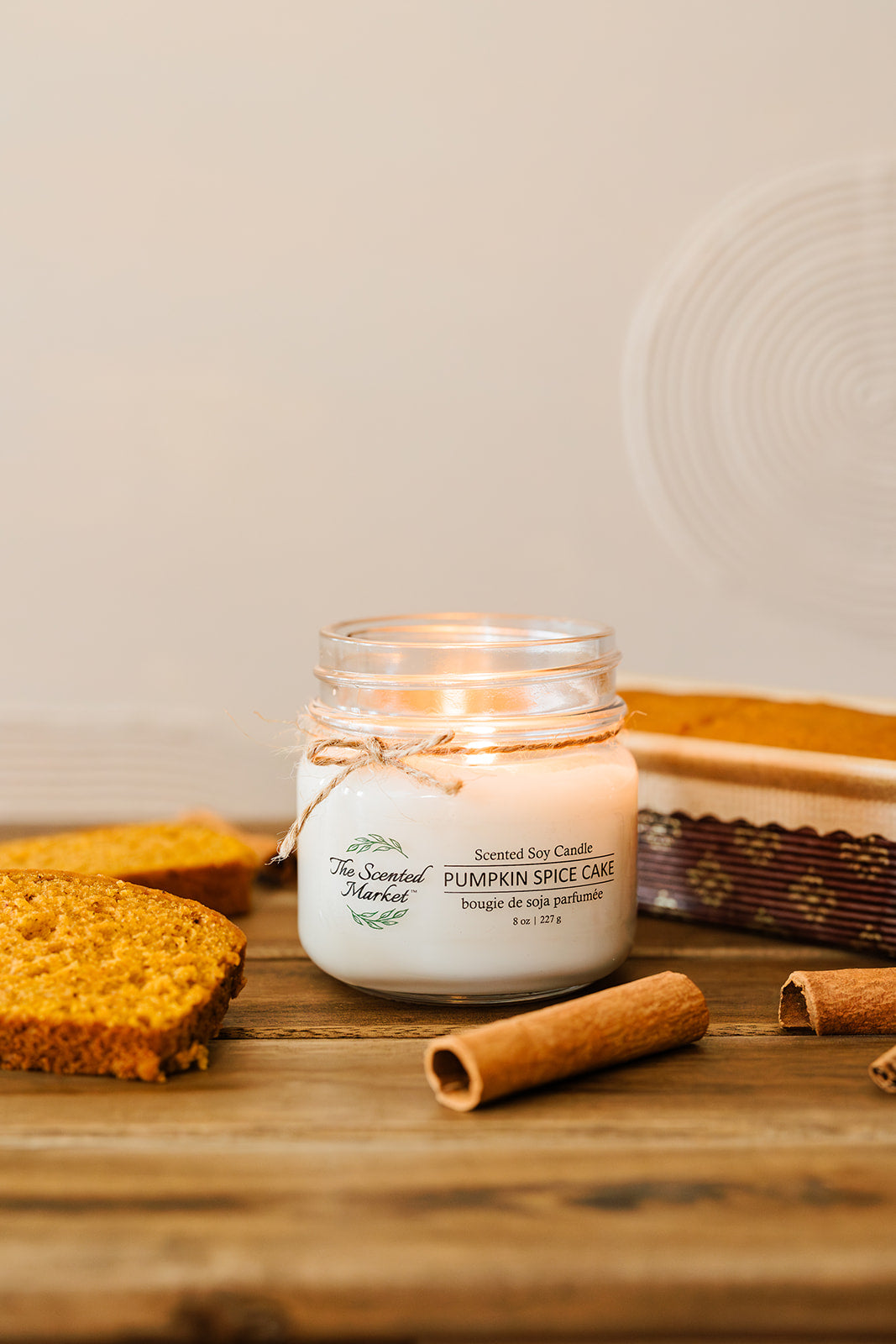 PUMPKIN SPICE CAKE Soy Wax Candle 8 oz