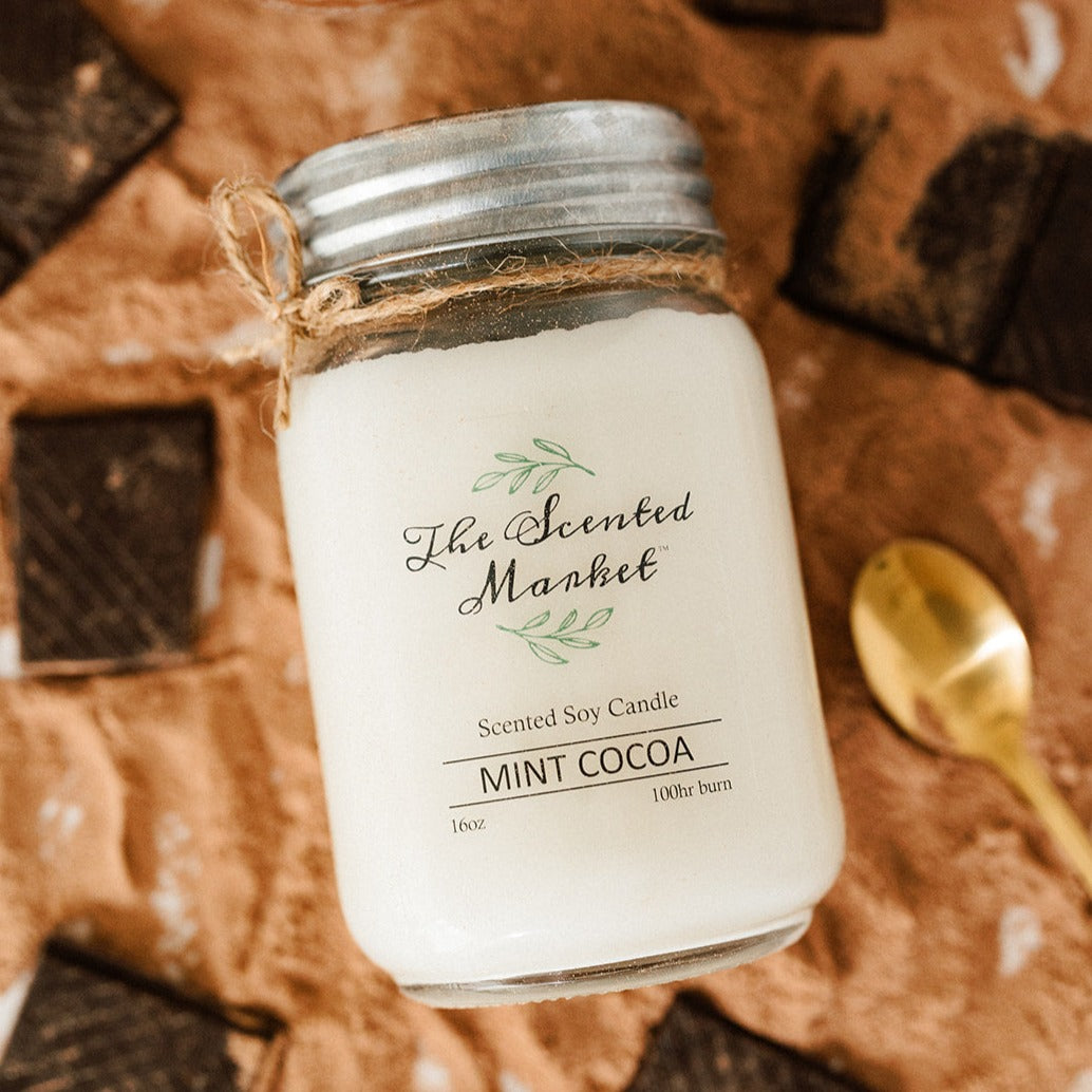 MINT COCOA Soy Wax Candle 16 oz