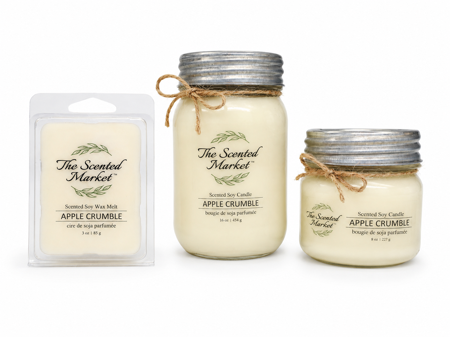 APPLE CRUMBLE Soy Wax Candle 8 oz