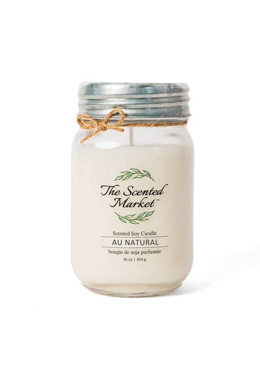 AU NATURAL / SCENT FREE Soy Wax Candle 16 oz - The Scented Market  Candles