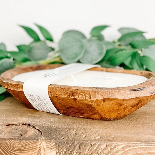 Brown Oval Dough Bowl - CINNAMON BUN - The Scented Market Candles