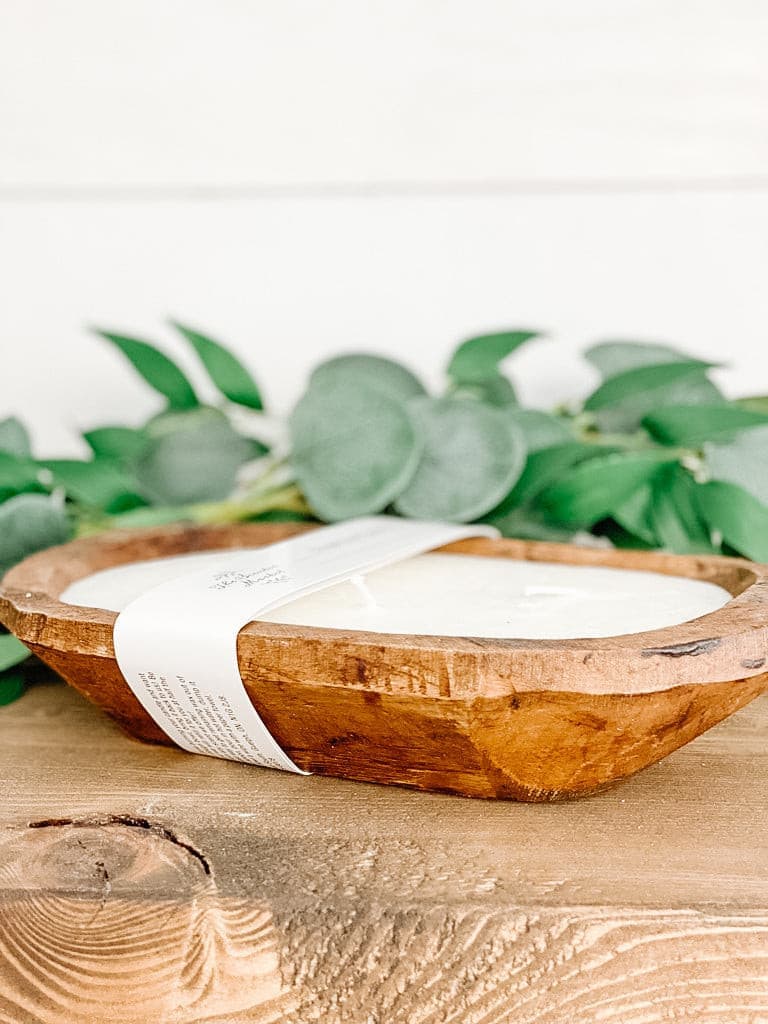 Brown Oval Dough Bowl - Just Breathe - The Scented Market  Candles