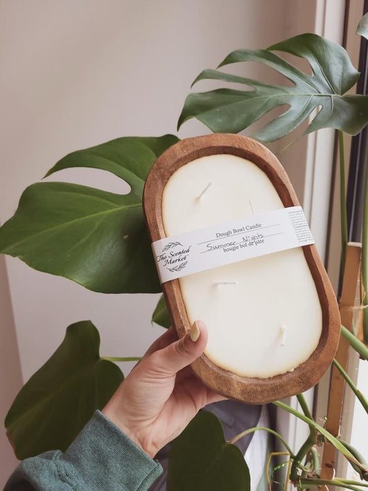 Brown Oval Dough Bowl - SUMMER NIGHTS - The Scented Market Candles