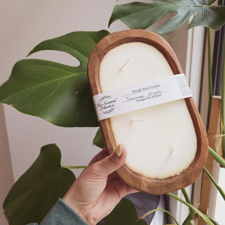 Brown Oval Dough Bowl - SUMMER NIGHTS - The Scented Market Candles