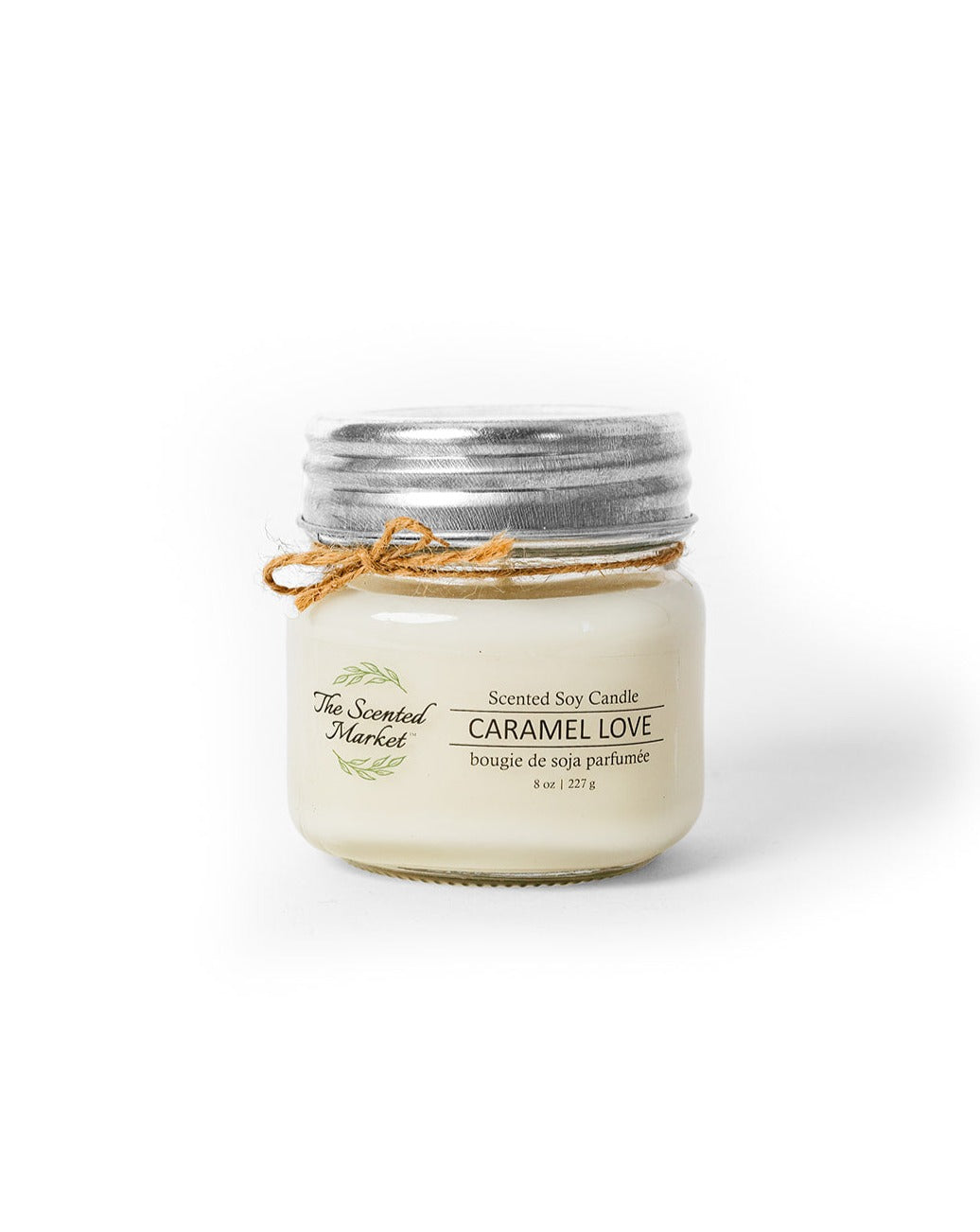CARAMEL LOVE Soy Wax Candle 8 oz - The Scented Market Candles