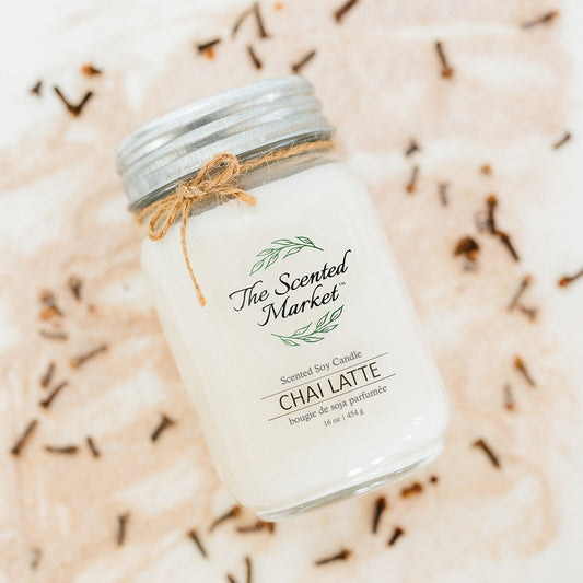 CHAI LATTE Soy Wax Candle 16 oz - The Scented Market Candles