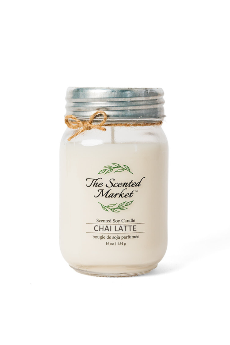 CHAI LATTE Soy Wax Candle 16 oz - The Scented Market Candles