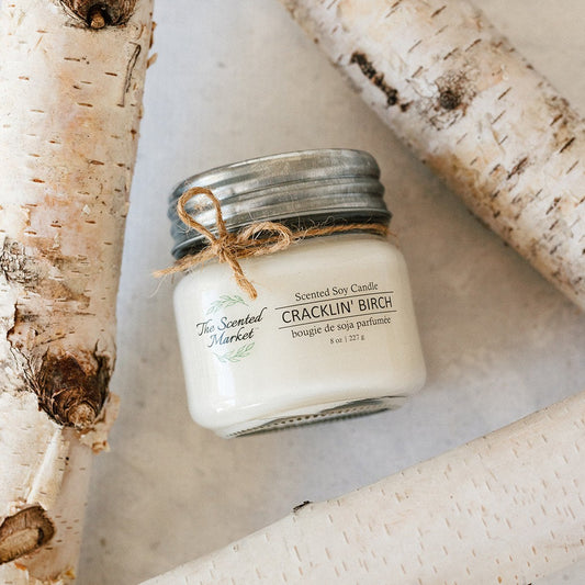 CRACKLIN' BIRCH Soy Wax Candle 8 oz - The Scented Market