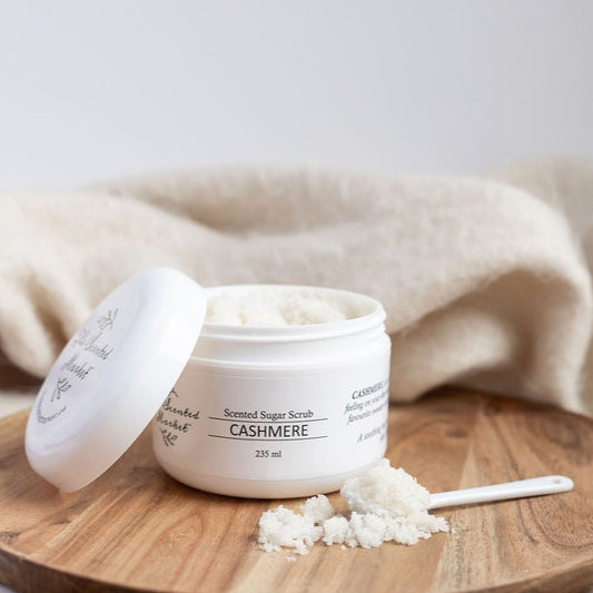 Cashmere Scented Sugar Scrub: Exfoliating Body Scrub for Soft, Smooth Skin - The Scented Market  Bath & Body
