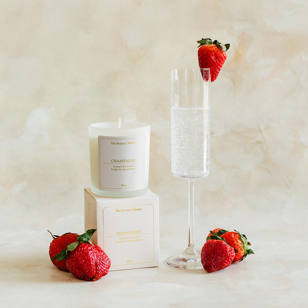 Bougie de cire de soja CHAMPAGNE 6 oz