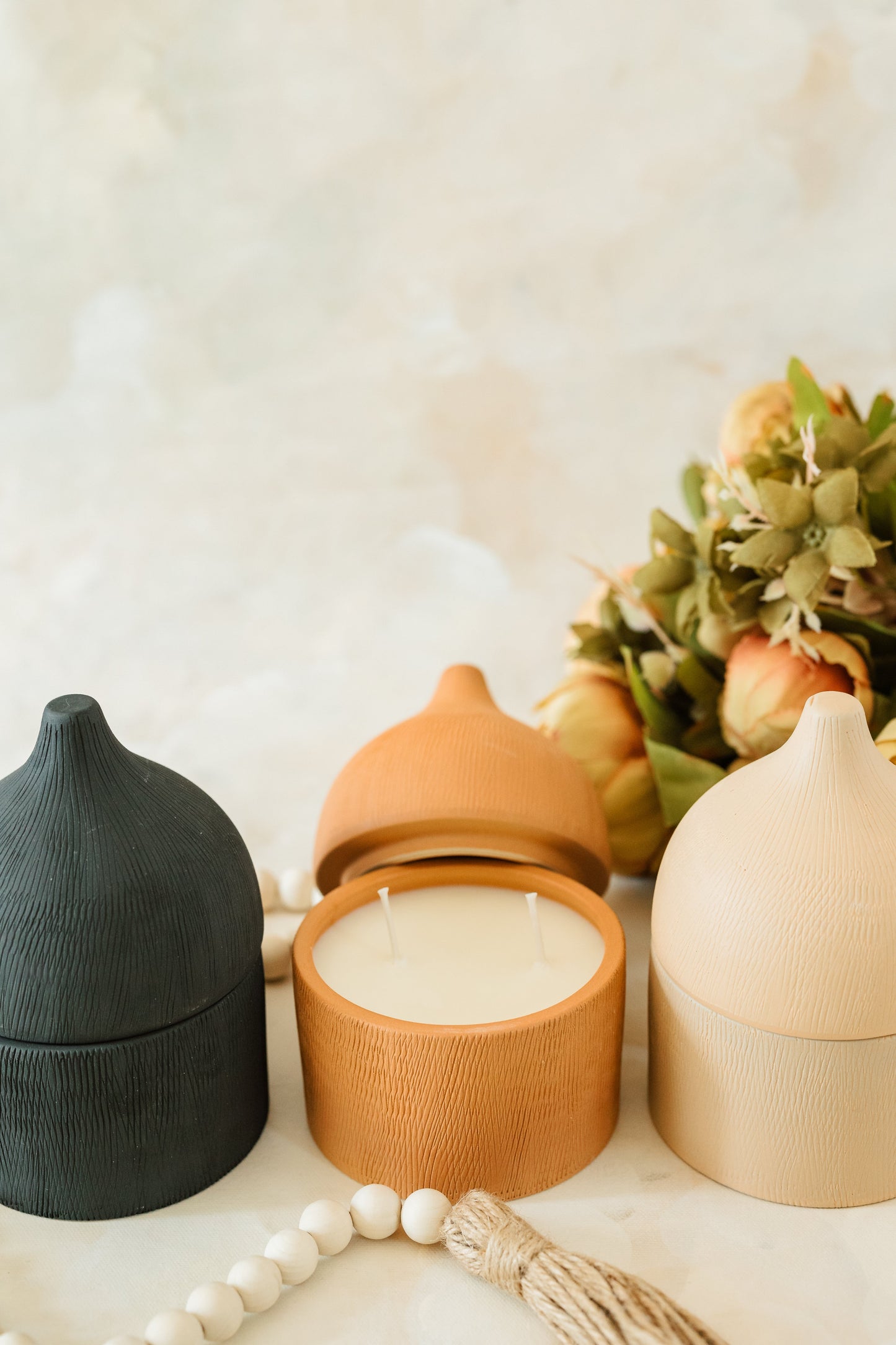 Clay Collection - BLACK Soy Wax Candle - The Scented Market Candles
