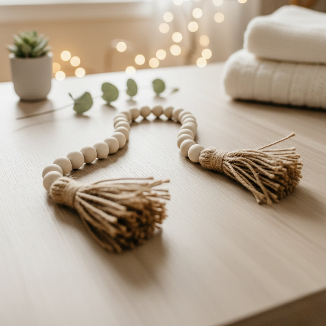 Decor Bead Double Tassel Short Garland - The Scented Market Decor