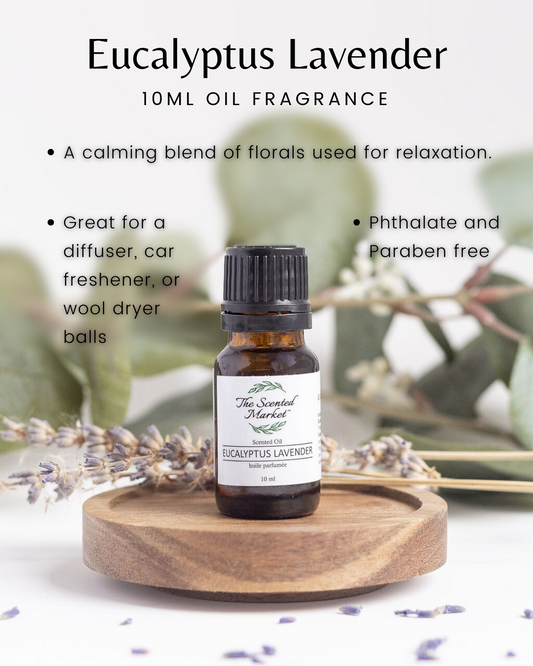 EUCALYPTUS LAVENDER Oil Fragrance – Long-Lasting, Scented Oils for Home and Personal Use - The Scented Market  Fragrance Oil