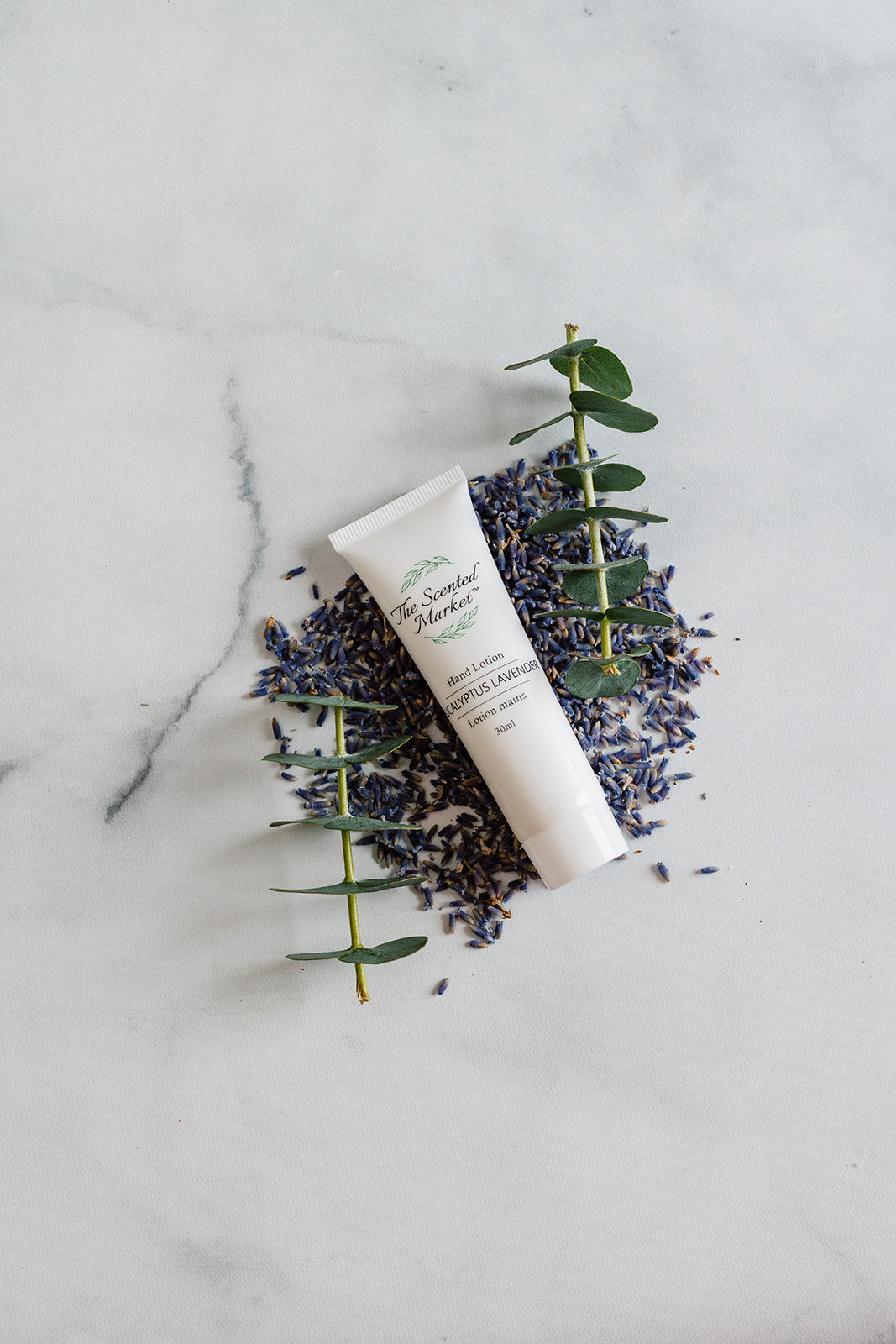 Eucalyptus Lavender Travel Size Hand Lotion: Lightweight Hydration - The Scented Market Lotion & Moisturizer