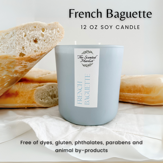 FRENCH BAGUETTE 12 oz Scented Soy Wax Candle - The Scented Market  Candles