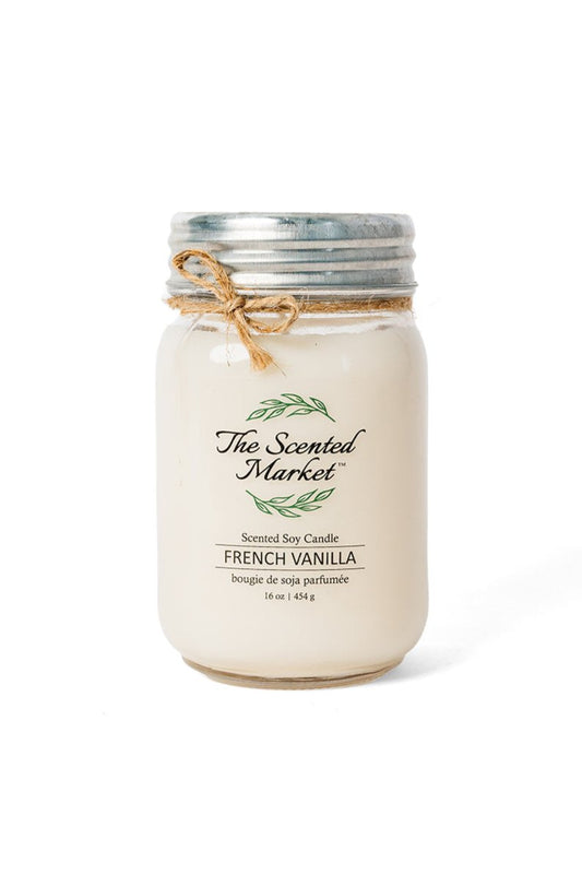 FRENCH VANILLA Soy Wax Candle 16 oz - The Scented Market  Candles