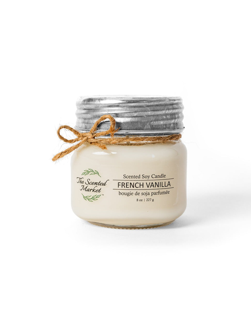 FRENCH VANILLA Soy Wax Candle 8 oz - The Scented Market Candles