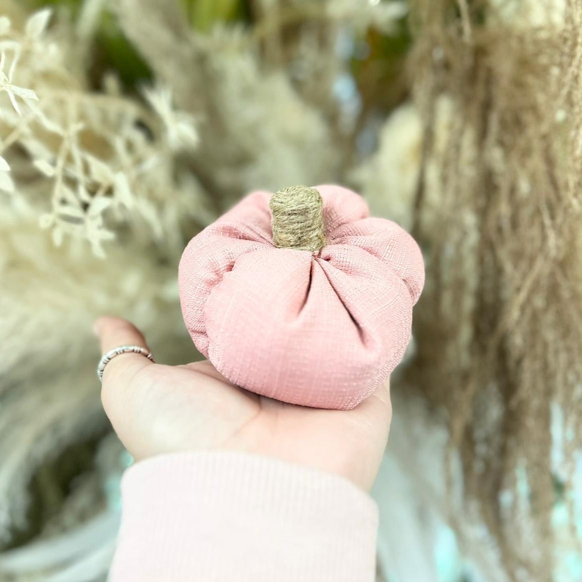Fabric Pumpkin - Pink - The Scented Market Decor