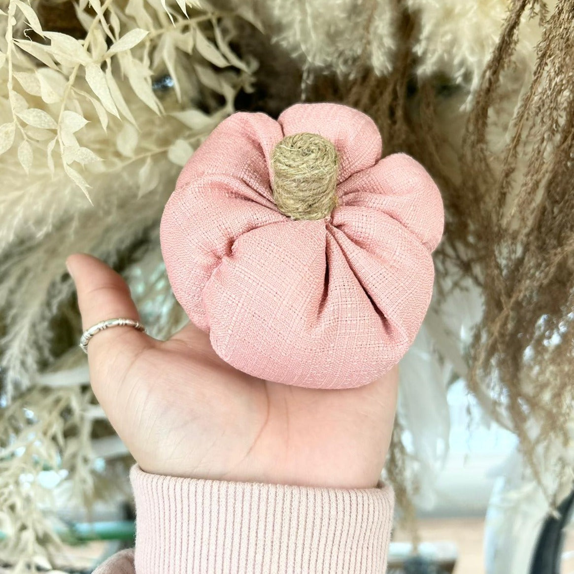 Fabric Pumpkin - Pink - The Scented Market Decor