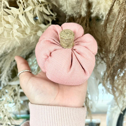Fabric Pumpkin - Pink - The Scented Market  Decor