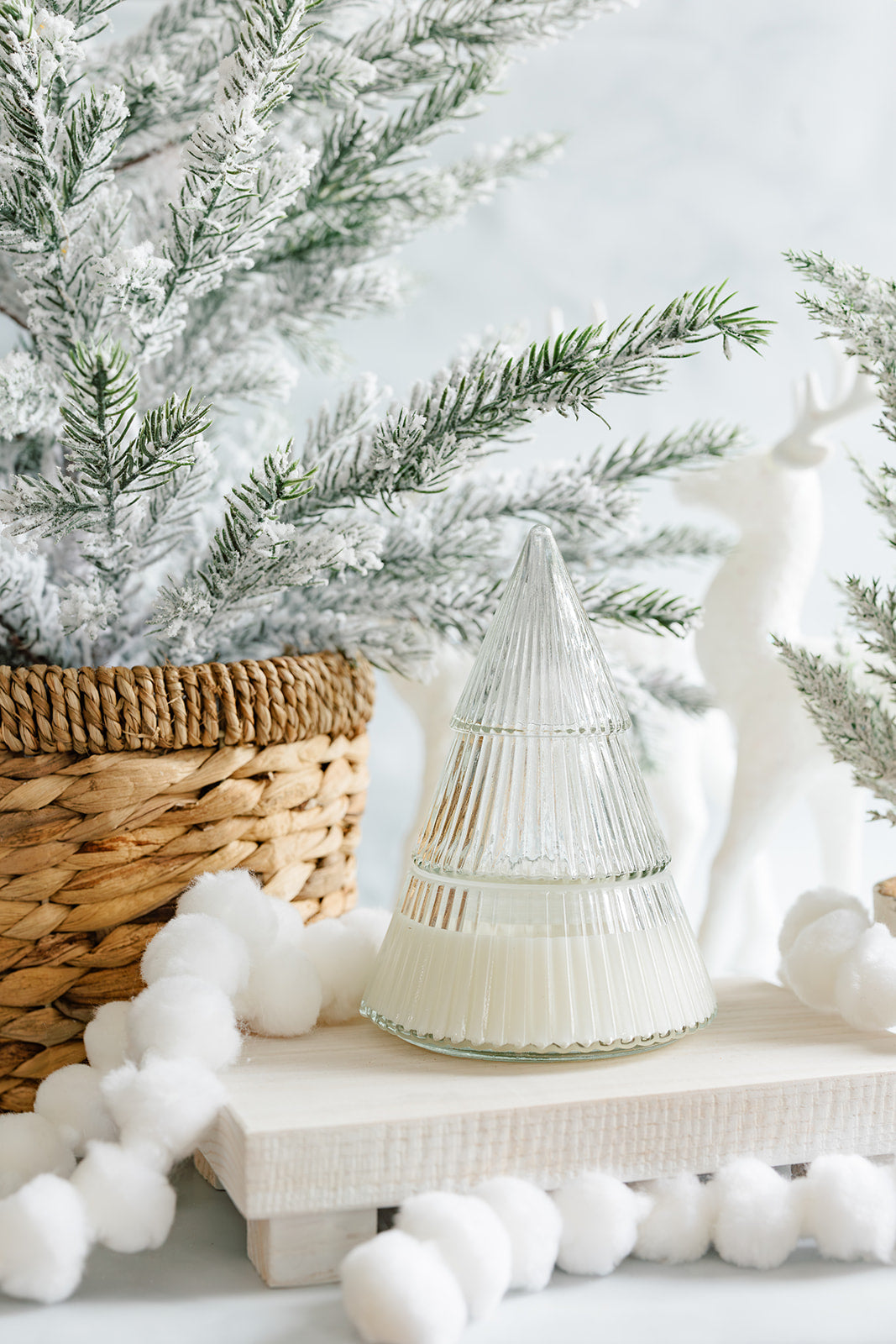 Glass Christmas Tree Soy Wax Candle 14 oz - O'CHRISTMAS TREE