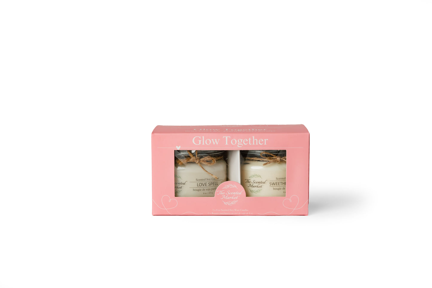 Glow Together Candle Gift Set – Sweetheart Glow & Love Spell - The Scented Market