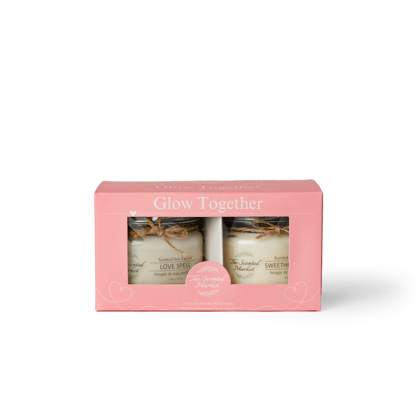 Glow Together Candle Gift Set – Sweetheart Glow & Love Spell - The Scented Market