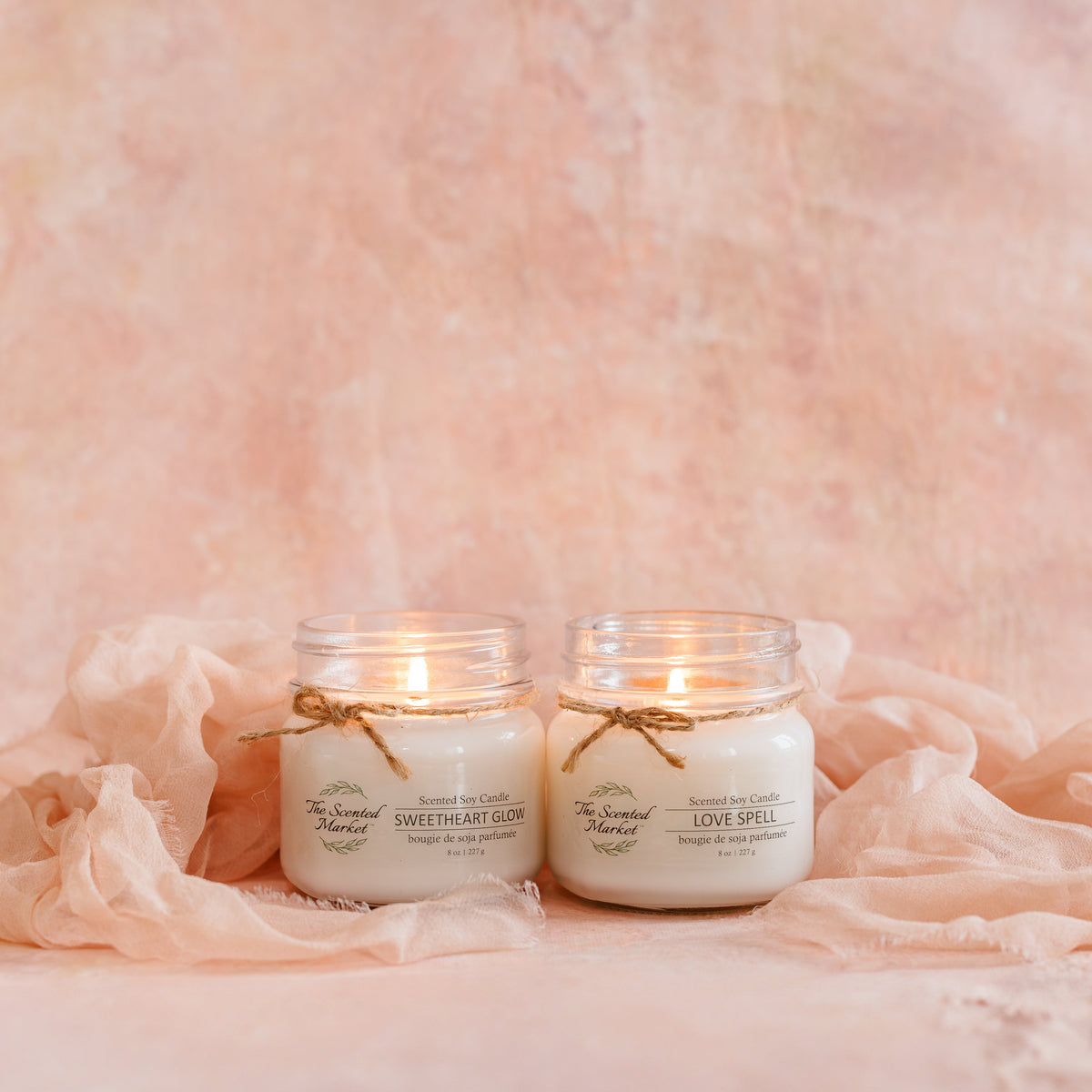 Glow Together Candle Gift Set – Sweetheart Glow & Love Spell - The Scented Market