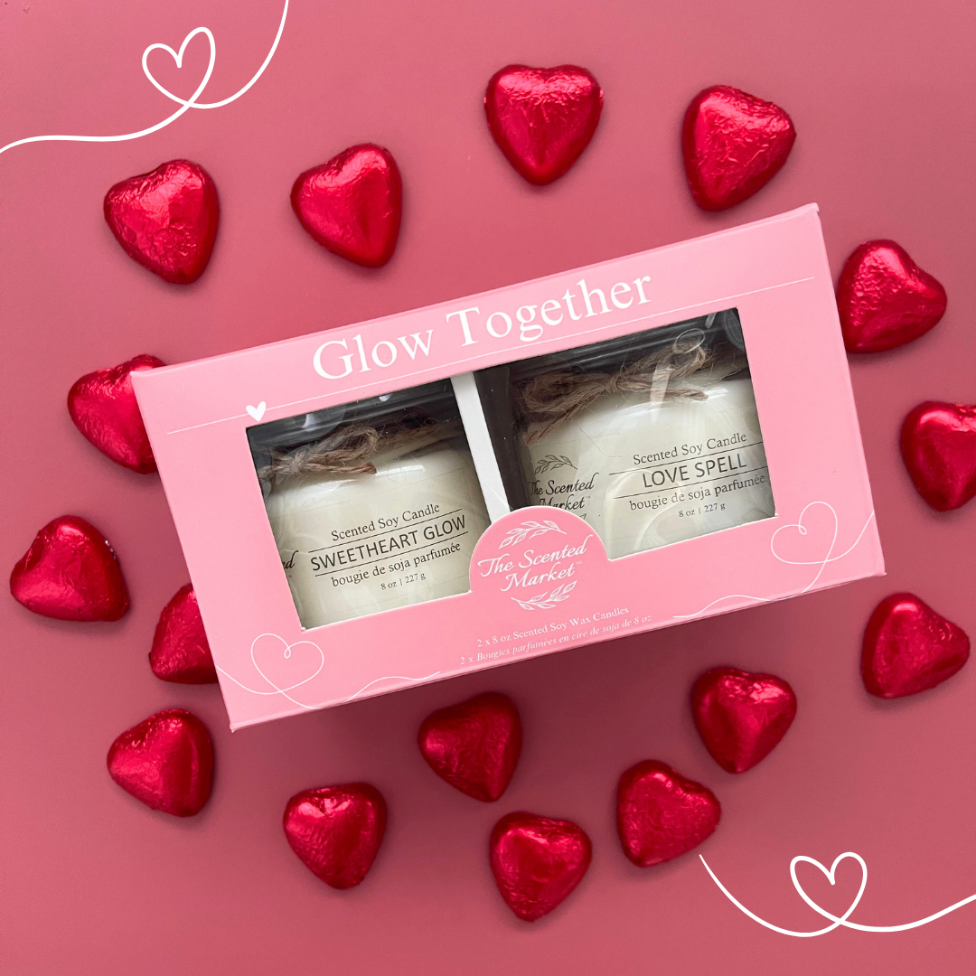 Glow Together Candle Gift Set – Sweetheart Glow & Love Spell - The Scented Market
