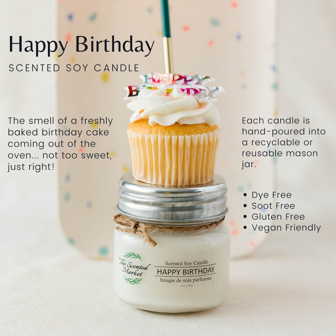 HAPPY BIRTHDAY Soy Wax Candle 8 oz