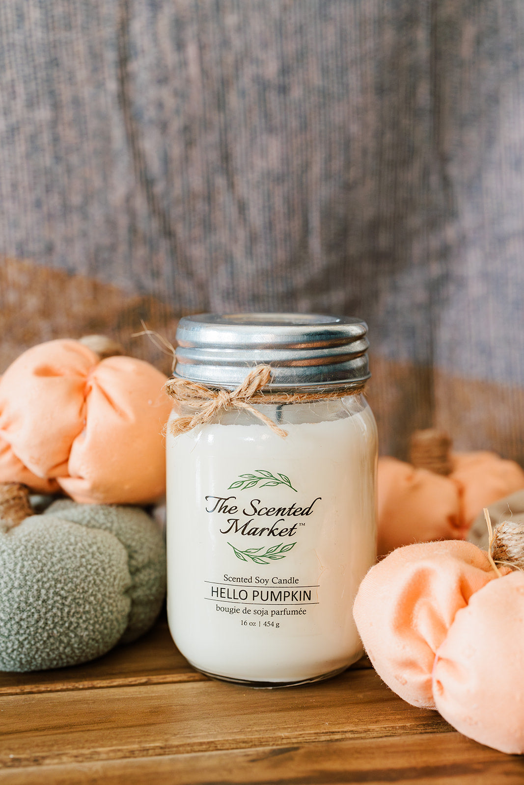 HELLO PUMPKIN Soy Wax Candle 16 oz - The Scented Market Candles