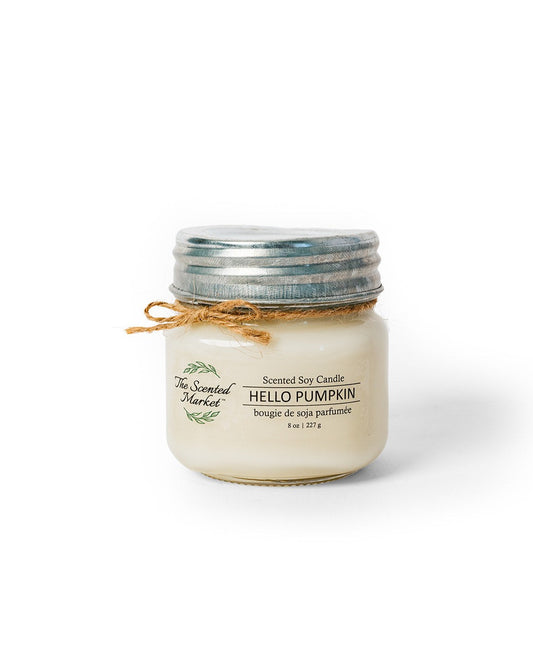 HELLO PUMPKIN Soy Wax Candle 8 oz - The Scented Market  Candles