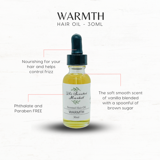 Hair Oil - WARMTH - The Scented Market  Hair Care