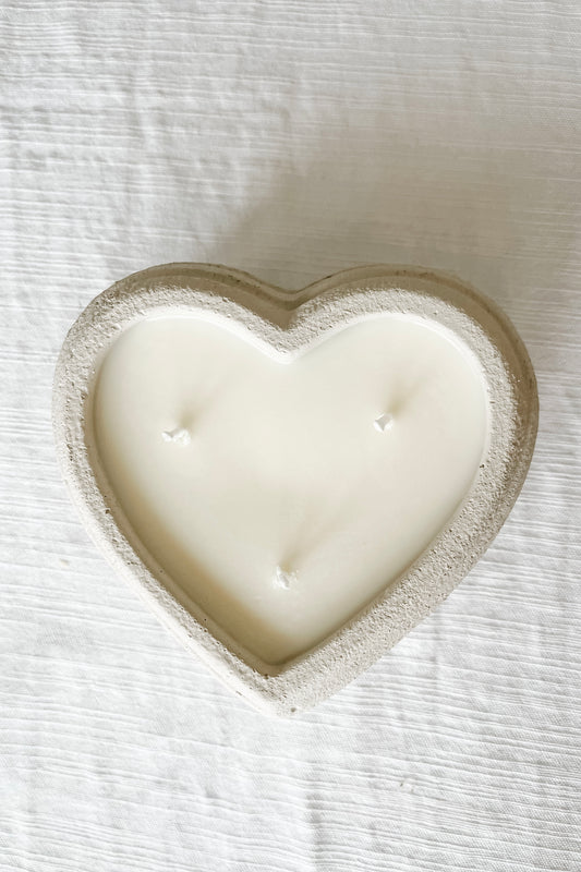 Cement Heart Ripple Vessel - The Scented Market