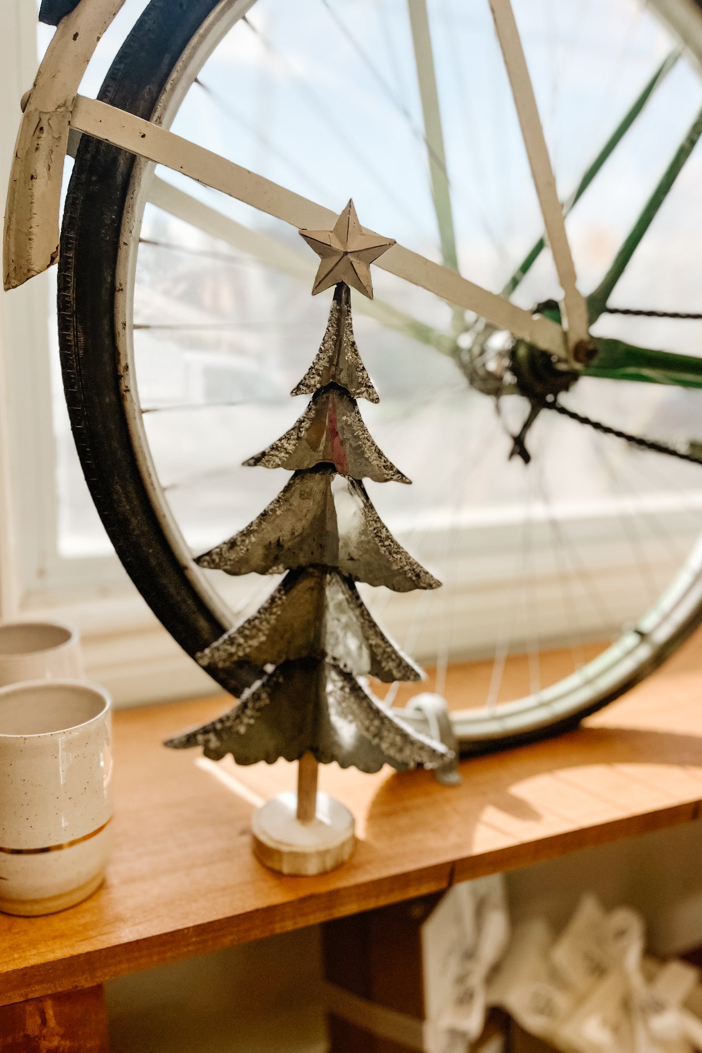 Galvanized Winter Tree with Star