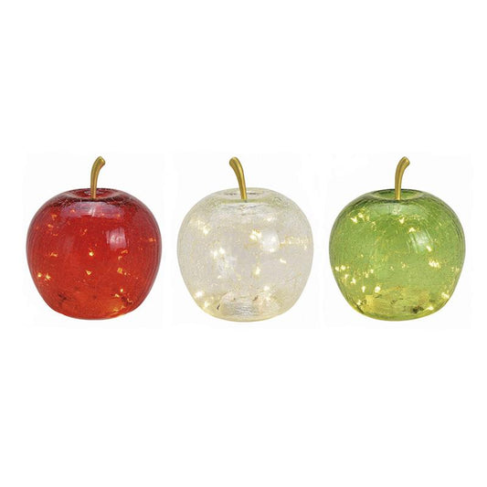 LED Light Up Glass Apple - Green - The Scented Market