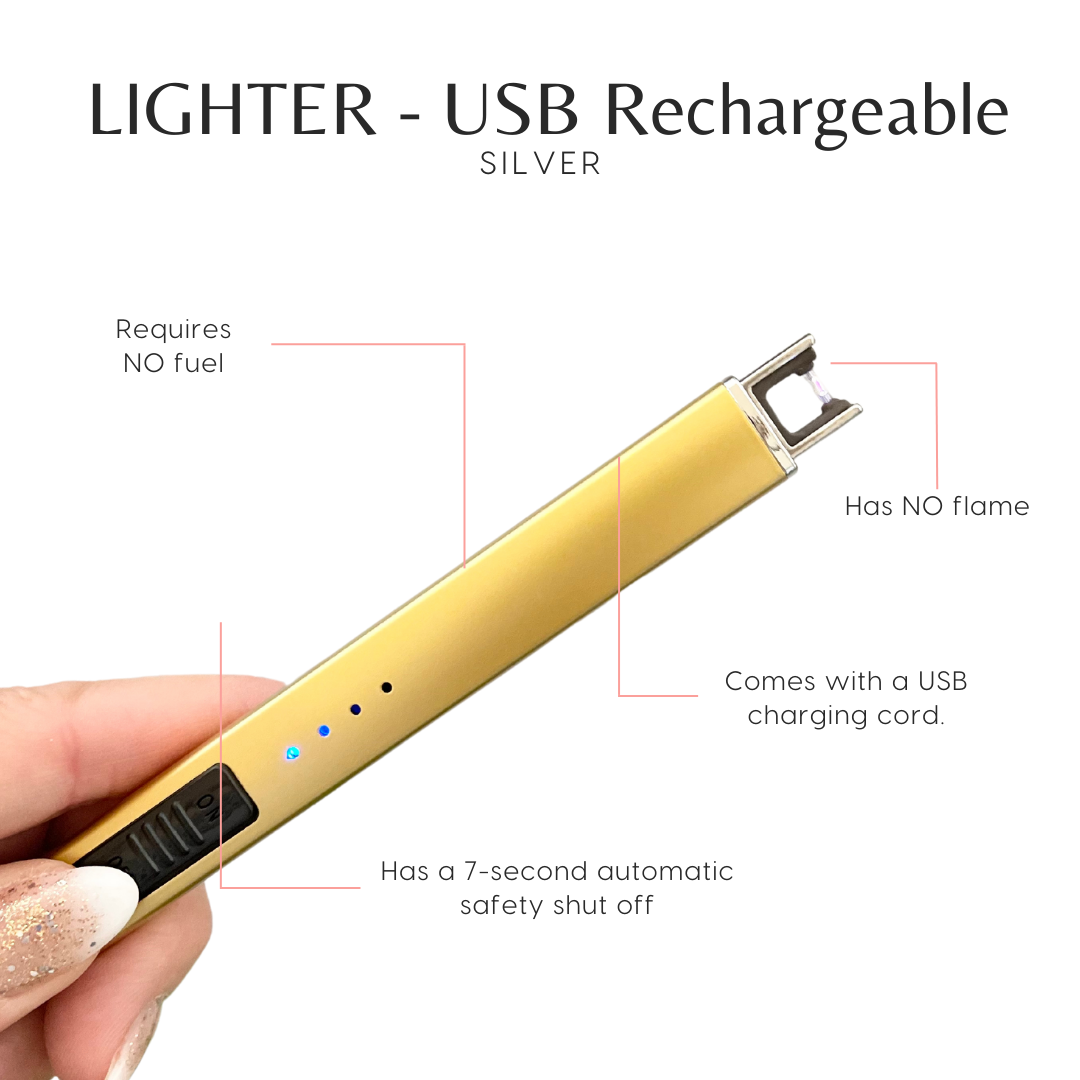 LIGHTER - USB Rechargeable Gold - The Scented Market Lighters & Matches