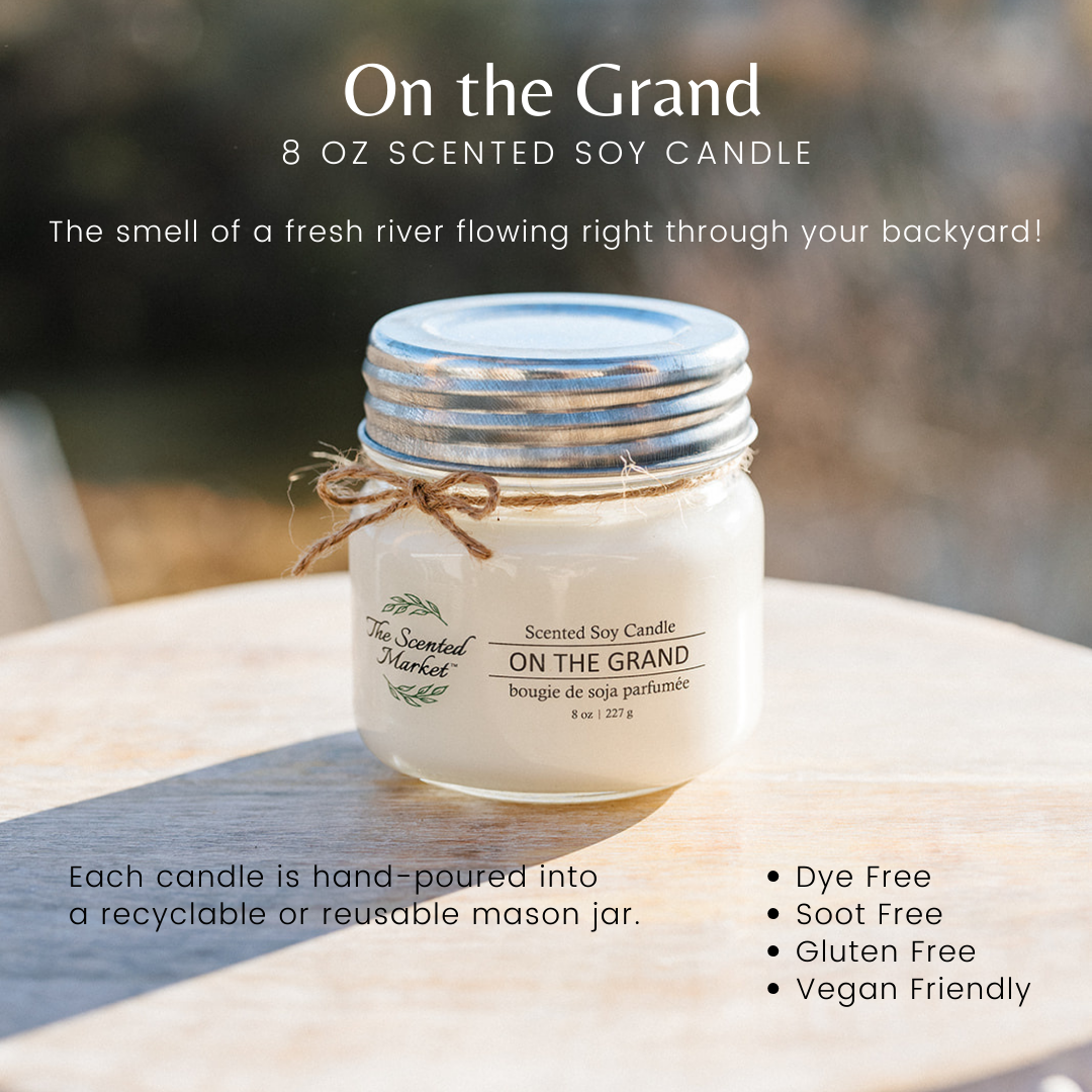 ON THE GRAND Soy Wax Candle 8 oz - The Scented Market Candles