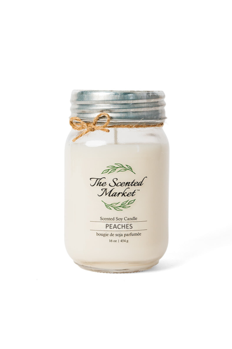 PEACHES Soy Wax Candle 16 oz - The Scented Market