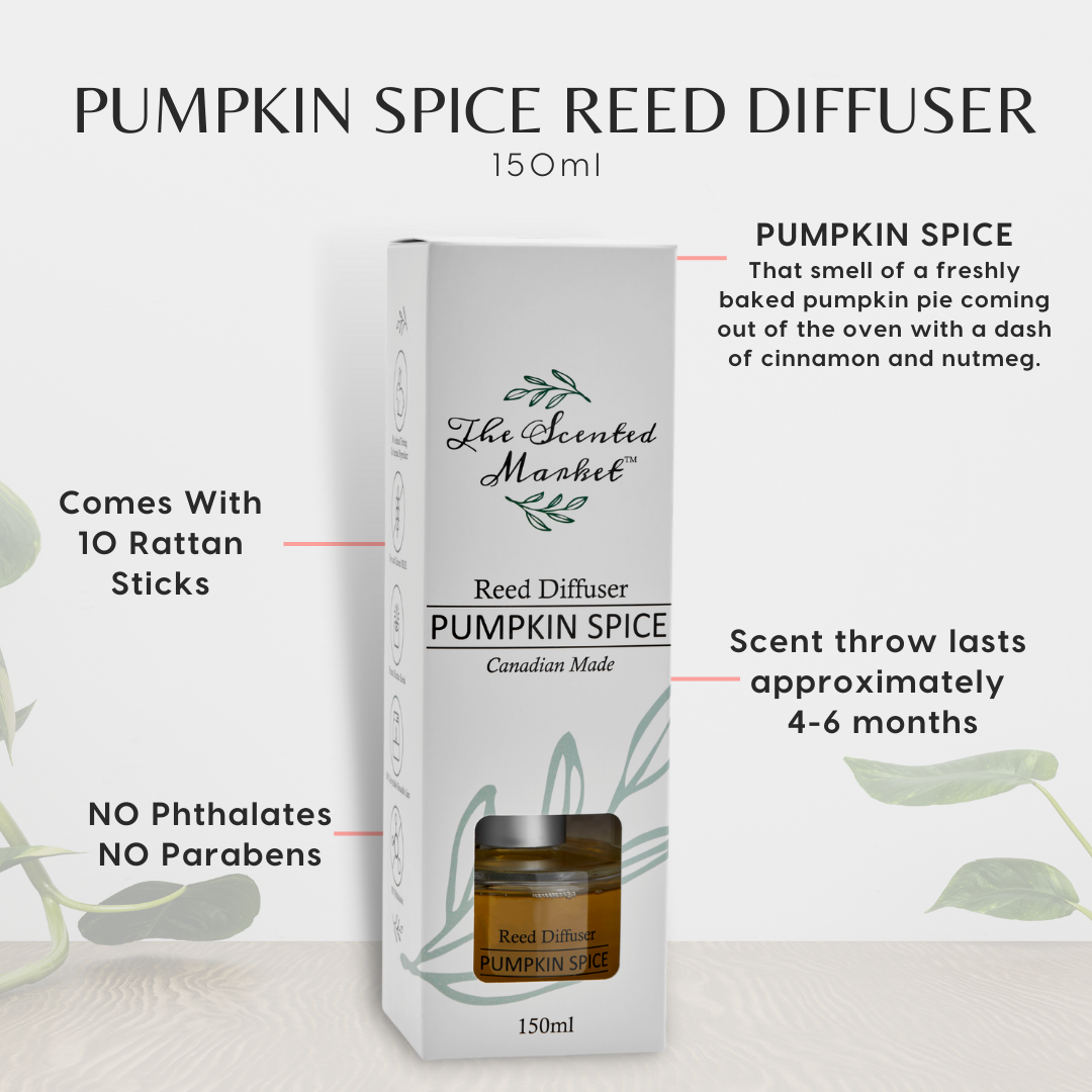 PUMPKIN SPICE Reed Diffuser - The Scented Market Home Fragrances