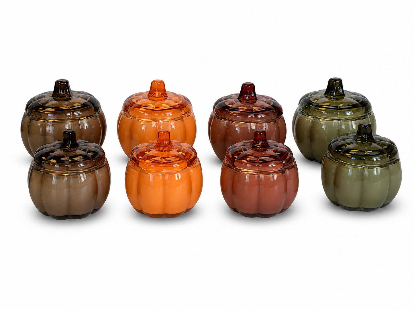Glass Pumpkin Soy Candle MULLED WINE | Pumpkin Spice Cake | Decorative Fall Candle