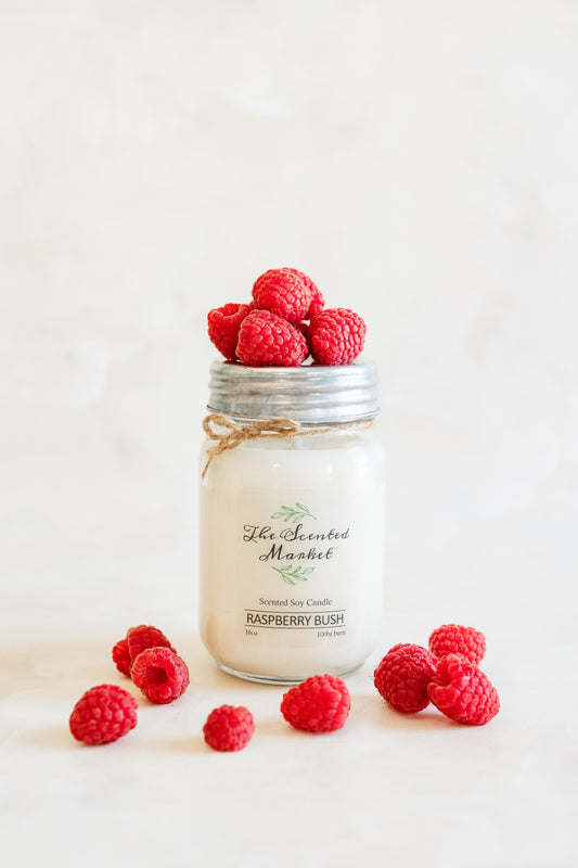 RASPBERRY BUSH Soy Wax Candle 16 oz - The Scented Market  Candles