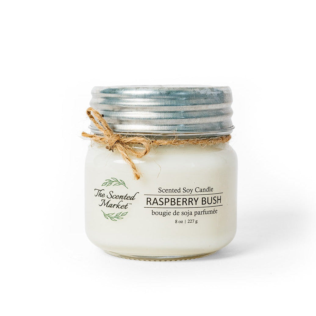 RASPBERRY BUSH Soy Wax Candle 8 oz - The Scented Market Candles